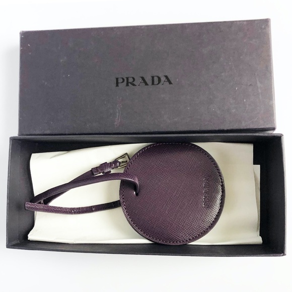 Prada Bag Charm with Mirror Saffiano Leather Accessory with Box and COA - Picture 4 of 12